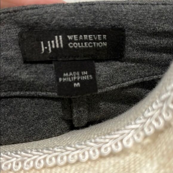 J. Jill Heathered  Gray Women's Open Cardigan Pockets Sz M - Picture 2 of 7